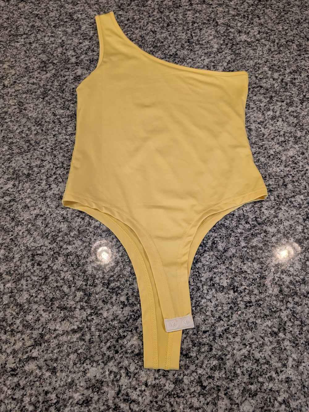 Yellow One-Shoulder One Piece Size S Like New